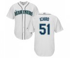 Seattle Mariners #51 Ichiro Suzuki Replica White Home Cool Base Baseball Jersey