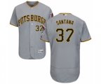 Pittsburgh Pirates Edgar Santana Grey Road Flex Base Authentic Collection Baseball Player Jersey