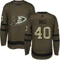 Anaheim Ducks #40 Jared Boll Authentic Green Salute to Service NHL Jersey