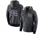 Seattle Seahawks #96 Cortez Kennedy Stitched Black Anthracite Salute to Service Player Performance Hoodie