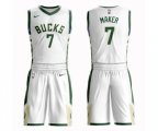 Milwaukee Bucks #7 Thon Maker Swingman White Basketball Suit Jersey - Association Edition