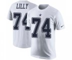Dallas Cowboys #74 Bob Lilly White Rush Pride Name & Number T-Shirt