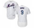 New York Mets #9 Brandon Nimmo White Home Flex Base Authentic Collection Baseball Jersey