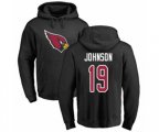 Arizona Cardinals #19 KeeSean Johnson Black Name & Number Logo Pullover Hoodie