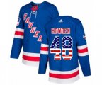 Adidas New York Rangers #48 Brett Howden Authentic Royal Blue USA Flag Fashion NHL Jersey