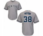 New York Yankees #38 Cameron Maybin Replica Grey Road Baseball Jersey