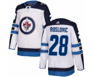 Winnipeg Jets #28 Jack Roslovic Authentic White Away NHL Jersey
