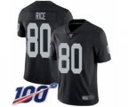 Oakland Raiders #80 Jerry Rice Black Team Color Vapor Untouchable Limited Player 100th Season Football Jersey