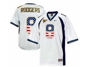 2016 US Flag Fashion Men\'s California Golden Bears Aaron Rodgers #8 College Football Jersey - White