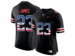 2016 US Flag Fashion Ohio State Buckeyes Lebron James #23 College Football Limited Jersey - Blackout
