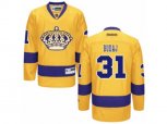 Los Angeles Kings #31 Peter Budaj Authentic Gold Alternate NHL Jersey