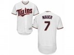 Minnesota Twins #7 Joe Mauer White Flexbase Authentic Collection MLB Jersey