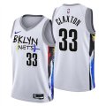 Brooklyn Nets #33 Nicolas Claxton 2022-23 White City Edition Stitched Basketball Jersey