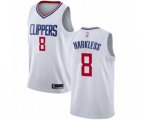 Los Angeles Clippers #8 Moe Harkless Swingman White Basketball Jersey - Association Edition
