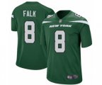 New York Jets #8 Luke Falk Game Green Team Color Football Jersey