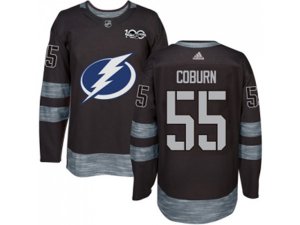 Tampa Bay Lightning #55 Braydon Coburn Black 1917-2017 100th Anniversary Stitched NHL Jersey