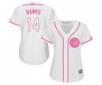 Women's Chicago Cubs #14 Ernie Banks Authentic White Fashion Baseball Jersey