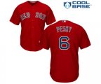 Boston Red Sox #6 Johnny Pesky Replica Red Alternate Home Cool Base Baseball Jersey