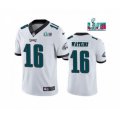 Philadelphia Eagles #16 Quez Watkins White Super Bowl LVII Vapor Untouchable Limited Stitched Jersey
