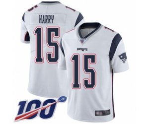 New England Patriots #15 N\'Keal Harry White Vapor Untouchable Limited Player 100th Season Football Jersey