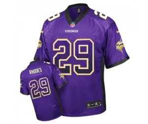 Minnesota Vikings #29 Xavier Rhodes Elite Purple Drift Fashion Football Jersey