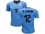 Uruguay #12 M.Campana Home Soccer Country Jersey