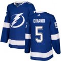 Tampa Bay Lightning #5 Dan Girardi Premier Royal Blue Home NHL Jersey
