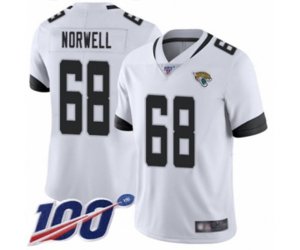 Jacksonville Jaguars #68 Andrew Norwell White Vapor Untouchable Limited Player 100th Season Football Jersey