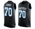 Carolina Panthers #70 Trai Turner Limited Black Player Name & Number Tank Top Football Jersey