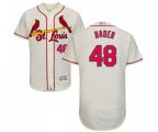 St. Louis Cardinals #48 Harrison Bader Cream Alternate Flex Base Authentic Collection Baseball Jersey