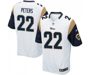 Los Angeles Rams #22 Marcus Peters Game White Football Jersey