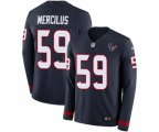 Houston Texans #59 Whitney Mercilus Limited Navy Blue Therma Long Sleeve Football Jersey