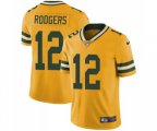 Green Bay Packers #12 Aaron Rodgers Limited Gold Rush Vapor Untouchable Football Jersey