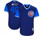 Chicago Cubs #40 Willson Contreras Willy Authentic Navy Blue 2017 Players Weekend MLB Jersey