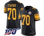 Pittsburgh Steelers #70 Ernie Stautner Limited Black Rush Vapor Untouchable 100th Season Football Jersey