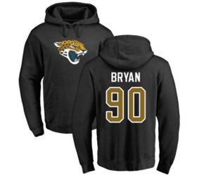 Jacksonville Jaguars #90 Taven Bryan Black Name & Number Logo Pullover Hoodie
