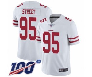 San Francisco 49ers #95 Kentavius Street White Vapor Untouchable Limited Player 100th Season Football Jersey