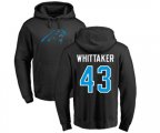 Carolina Panthers #43 Fozzy Whittaker Black Name & Number Logo Pullover Hoodie