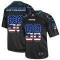 Carolina Panthers #98 Star Lotulelei Elite Black USA Flag Fashion NFL Jersey