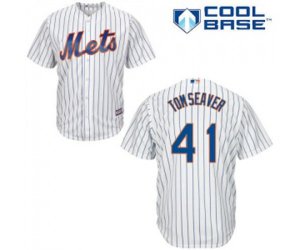 New York Mets #41 Tom Seaver Replica White Home Cool Base Baseball Jersey
