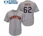 Houston Astros Dean Deetz Replica Grey Road Cool Base Baseball Player Jersey