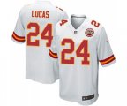 Kansas City Chiefs #24 Jordan Lucas Game White Football Jersey