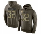 Washington Redskins #32 Jimmy Moreland Green Salute To Service Pullover Hoodie