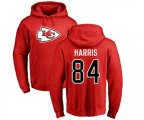 Kansas City Chiefs #84 Demetrius Harris Red Name & Number Logo Pullover Hoodie