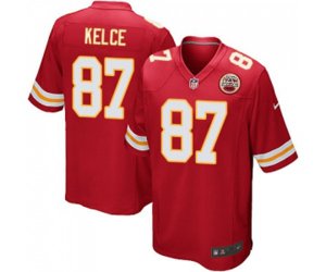 Kansas City Chiefs #87 Travis Kelce Game Red Team Color Football Jersey