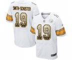 Pittsburgh Steelers #19 JuJu Smith-Schuster Elite White Road Drift Fashion Football Jersey
