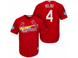 St. Louis Cardinals #4 Yadier Molina 2017 Spring Training Cool Base Stitched MLB Jersey