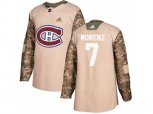 Montreal Canadiens #7 Howie Morenz Camo Authentic Veterans Day Stitched NHL Jersey