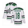 Dallas Stars #18 Jason Dickinson Authentic White Away Hockey Jersey