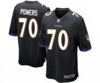 Baltimore Ravens #70 Ben Powers Game Black Alternate Football Jersey